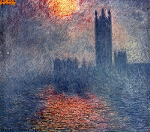 Das Parlament in London nach Monet